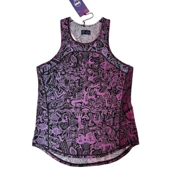 Janji Tank Top Helio Tech Batik Purple Running Essentials Singlet New XS NWT - Picture 16 of 16